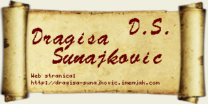 Dragiša Sunajković vizit kartica